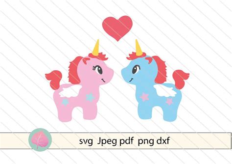 Unicornio Svg Bebé Unicornio Svg Clipart Kawaii Archivo De Etsy México