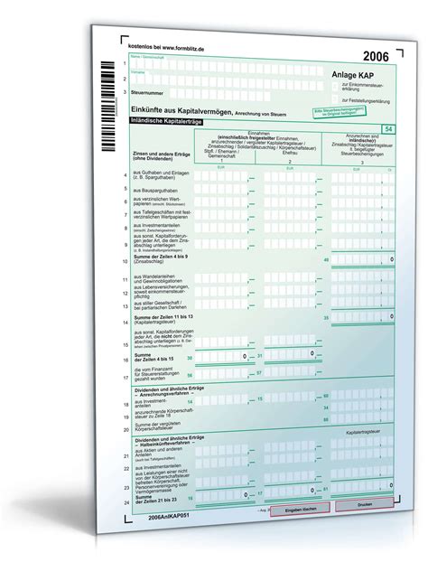 Informationen, knowhow, tipps und tricks. Anlage KAP 2006 | Formular zum Download