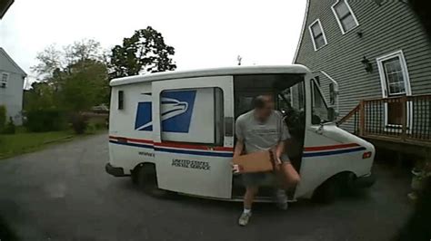 Angry Delivery Mail Carrier Caught On Camera Cursing Throwing Package