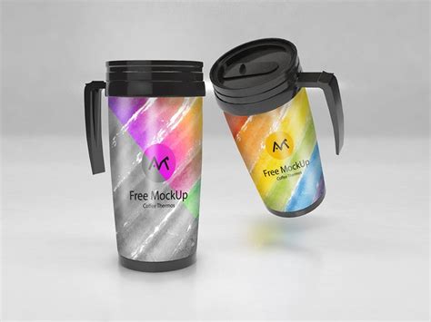 Download Free Thermos Mockup For Branding | Design freebie, Mockup ...