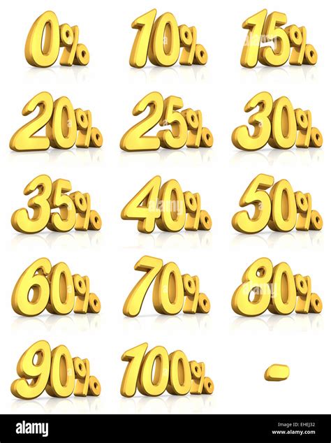 Gold Percent Tags Stock Photo Alamy