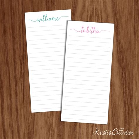 Personalized Lined Notepad Custom Grocery Things To Do List Etsy