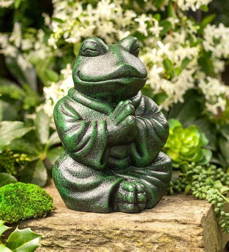 Praying Frog Garden Statue Wind And Weather