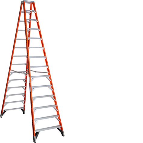 Werner 14 Ft Fiberglass Type 1a 300 Lbs Capacity Step Ladder At