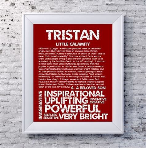 Tristan Personalized Name Print Typography Print Detailed Name