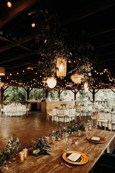 woodland winter wedding reception ideas with lights - EmmaLovesWeddings