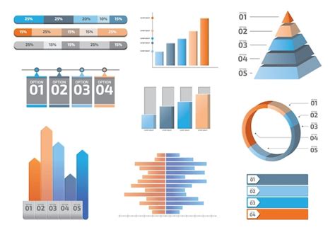 Modelo de design de vetor de visualização de dados de elementos infográfico Vetor Premium