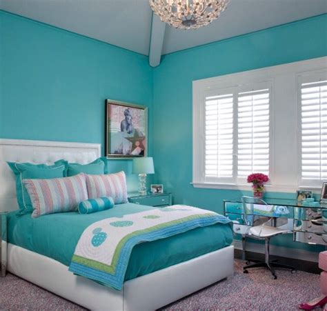 Deco Aquamarine Turquoise Room Bedroom Interior Bedroom Colors