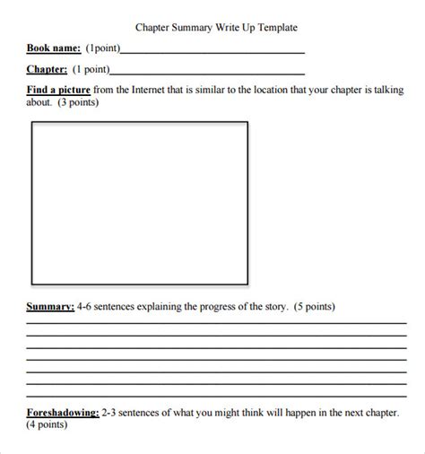 I worked on that first book, the circuit, every single day. FREE 5+ Sample Chapter Summary Templates in PDF | MS Word