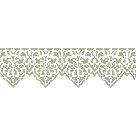Designer Stencils Pointed Lace Border Wall Stencil 3426 The Home Depot