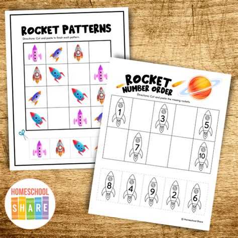 Space Themed Math Printables Homeschool Share