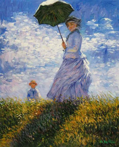 madame monet and her son by claude monet art