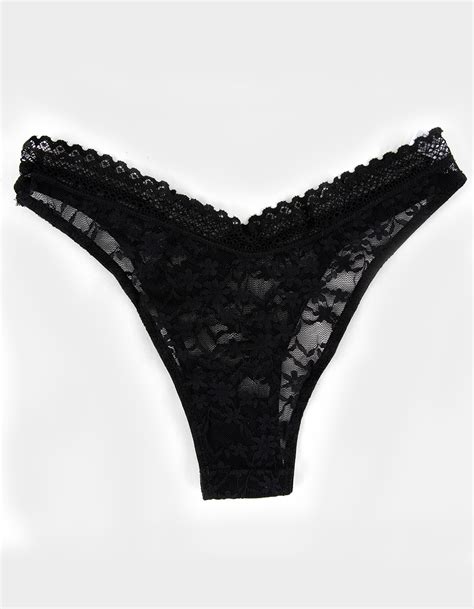 full tilt cross lace high leg cheeky panties black tillys