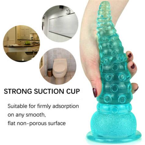 Huge Anal Butt Plug Ribbed Suction Cup Penis Wide Large Dong Thick