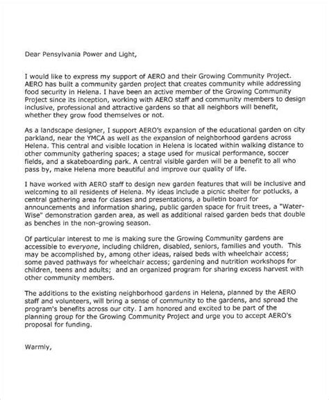 Project Support Letter
