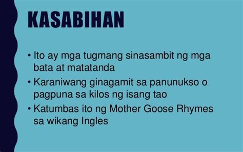 Mga Kasabihan Tungkol Sa Wikang Filipino