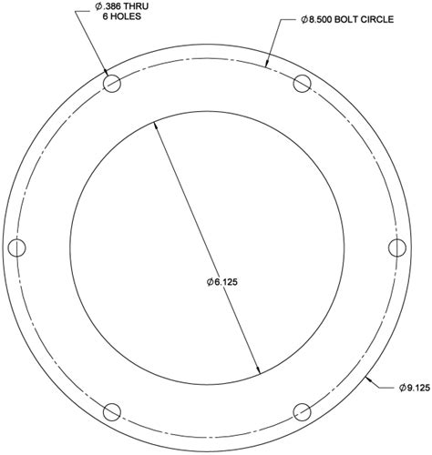 Bolt Hole Pattern On Flange Of Morse Drum Cones