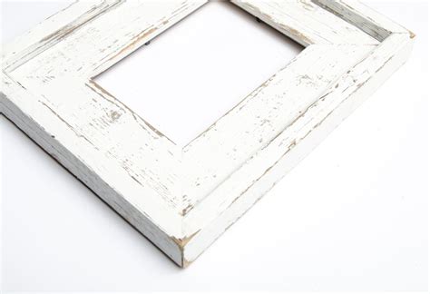 8x10 Stacked Rustic Barnwood White Picture Frame Barn Wood Picture
