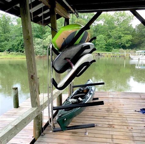 Stainless Steel Sup And Kayak Rack Customizable Outdoor Dock Storage