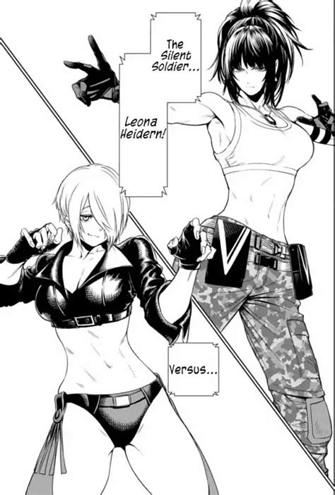 leona heidern vs angel king of fighters female fighter dragon ball super manga