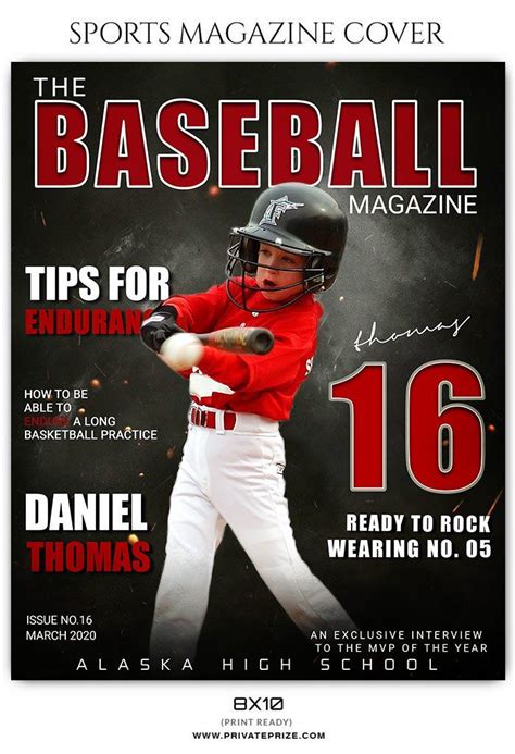 Buy Baseball Magazine Cover Sports Photography Templates Online
