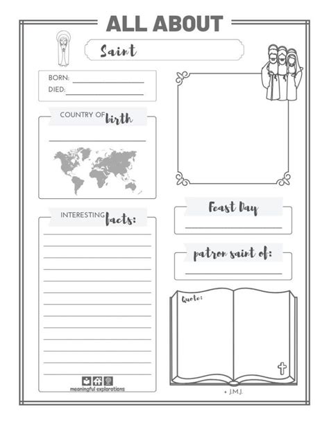 Free Printable All Saints Day Worksheets