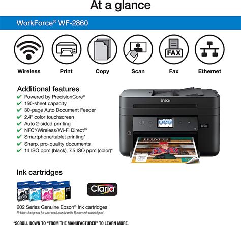 Buy Epson Workforce Wf 2860 All In One Wireless Color Printer With Scanner Copier Fax