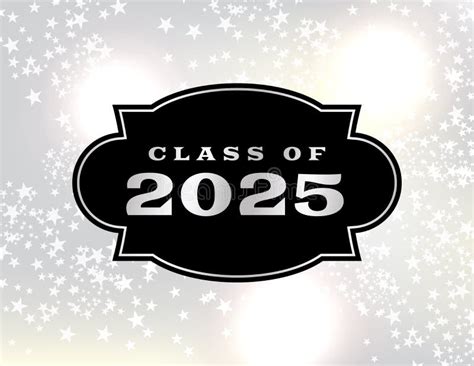 Class Of 2025 Graduation Emblem Illustration Stock Vector