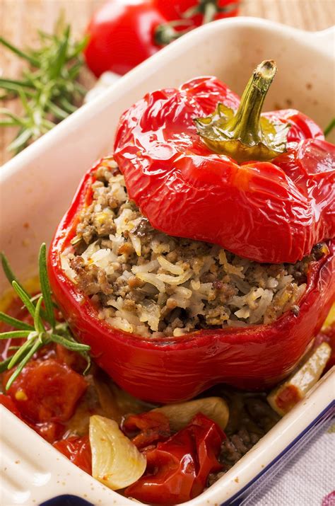 Gefüllte Paprika mit Hackfleisch