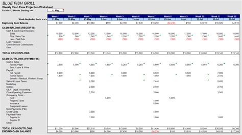 Weekly Cash Flow Worksheet