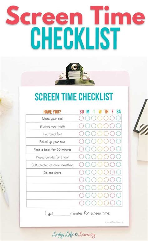 Free Printable Screen Time Charts Printable Word Searches