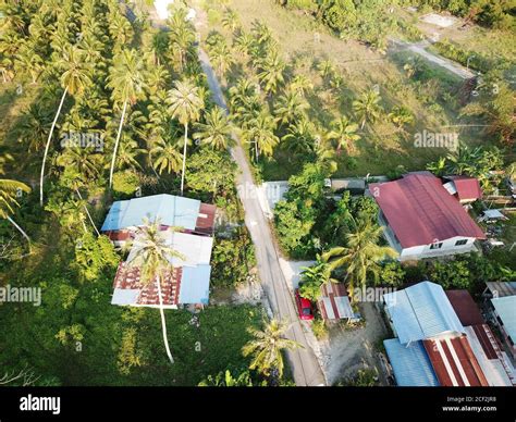 Drone View Malays Village At Juru Penang Stock Photo Alamy