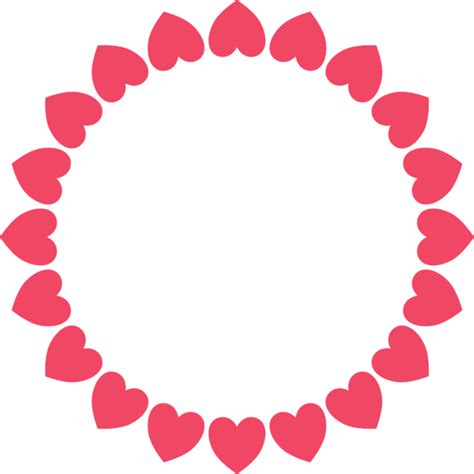 Circle Heart Border Svg