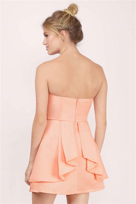 Peach Dress Orange Dress Peach Cocktail Dress Skater Dress 13