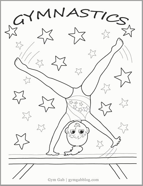 Free Gymnastics Coloring Pages Free Printable Templates