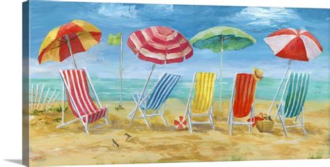 Bright Beach Chairs Wall Art Canvas Prints Framed Prints Wall Peels