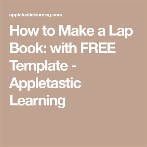 How To Make A Lap Book With Free Template Appletastic Learning