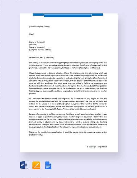 Free 11 Sample Letter Of Intent For University In Pdf Ms Word