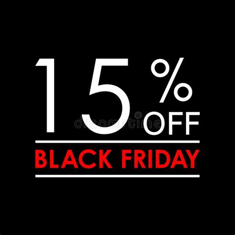 What Is The Usual Discount On Black Friday - 15% Off. Black Friday Sale And Discount Banner. Sales Tag Design