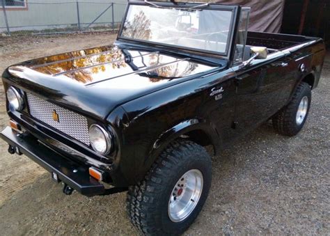Black 1965 International Scout 80 Turbo Hardtop 4x4 800 Show Lifted