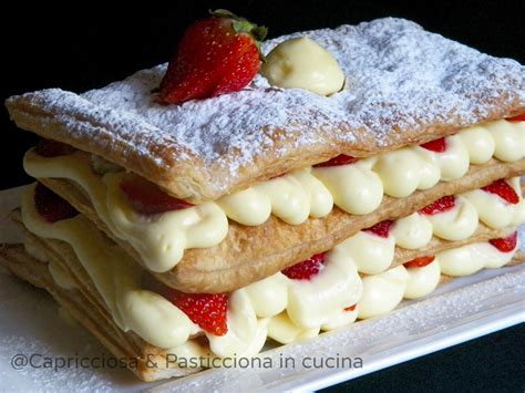 Millefoglie alla crema pasticcera con pasta sfoglia rapida. Capricciosa e Pasticciona in cucina: MILLEFOGLIE con Crema ...