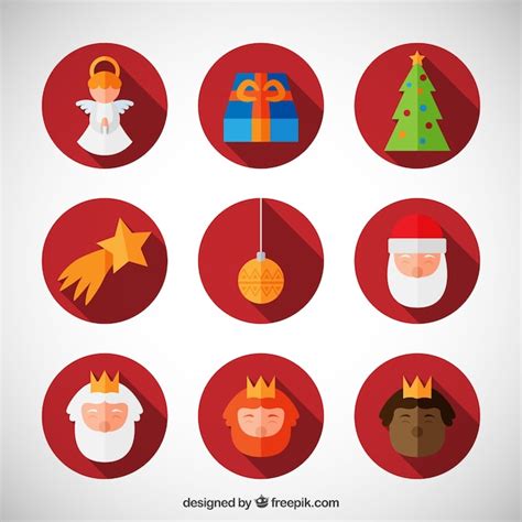 Christmas Icon Set Vector Free Download