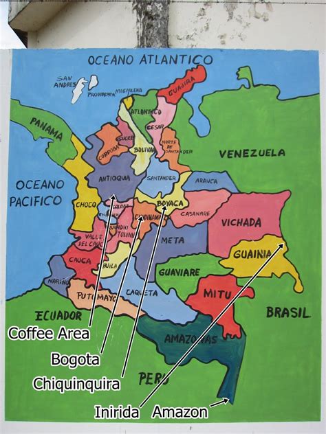 En los llanos de arauca se encuentra caño limón, uno de los principales yacimientos petrolíferos de colombia. Mapa de Colombia (con imágenes) | Mapa de colombia ...