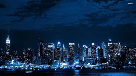 New York City At Night Hd Images Wallpaper Skyline New York Painting