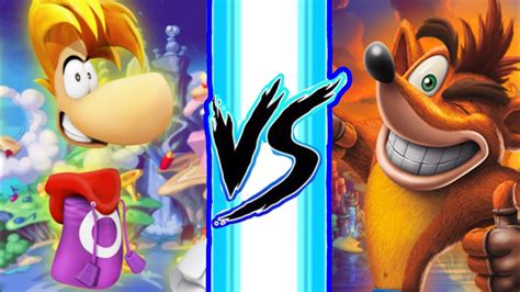 Crash Bandicoot Vs Rayman Universes Collide Youtube