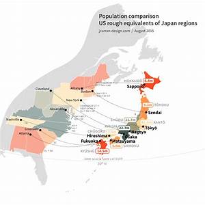 Population Comparison Us Rough Equivalents Of Japan Regions Same