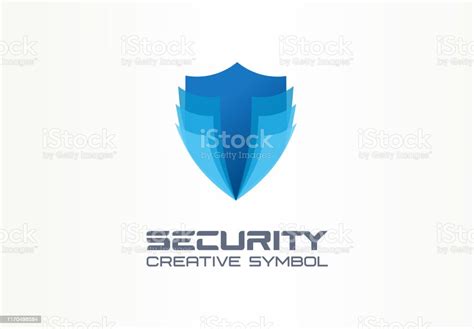 Konsep Simbol Kreatif Perisai Keamanan Cyber Keamanan Digital Aman