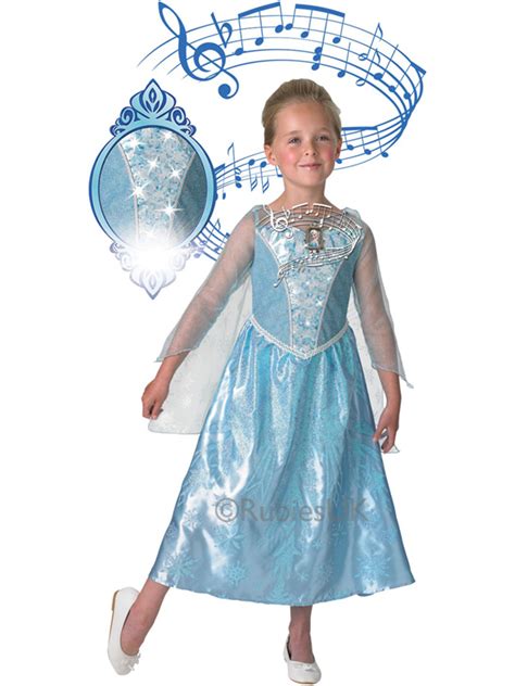 Official Disney Frozen Elsa Musical Light Up Snow Princess Fancy Dress