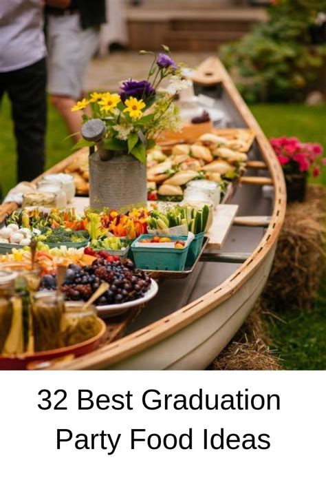 How to estimate food amounts for a party. Find 32 EASY Graduation Party Food Ideas to feed your ...