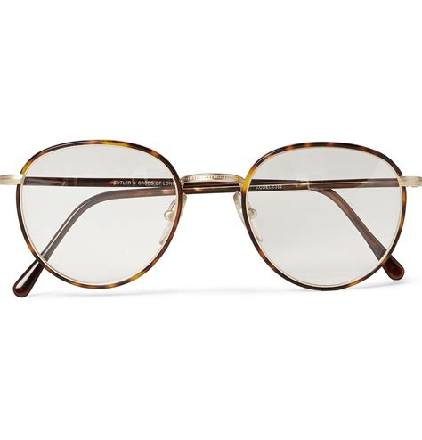 Cutler And Gross Round Frame Tortoiseshell Acetate Optical Glasses In Brown For Men Lyst